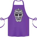 Skull Helmet Medieval  Fantasy Knight Cotton Apron 100% Organic Purple