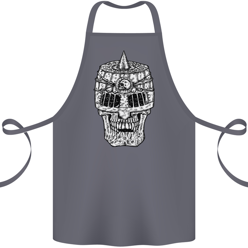 Skull Helmet Medieval  Fantasy Knight Cotton Apron 100% Organic Steel
