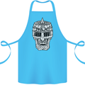 Skull Helmet Medieval  Fantasy Knight Cotton Apron 100% Organic Turquoise