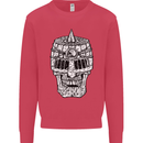 Skull Helmet Medieval  Fantasy Knight Kids Sweatshirt Jumper Heliconia