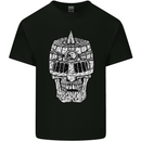 Skull Helmet Medieval  Fantasy Knight Kids T-Shirt Childrens Black