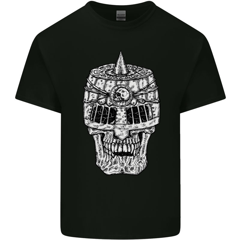 Skull Helmet Medieval  Fantasy Knight Kids T-Shirt Childrens Black