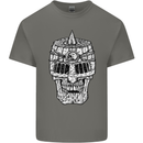 Skull Helmet Medieval  Fantasy Knight Kids T-Shirt Childrens Charcoal