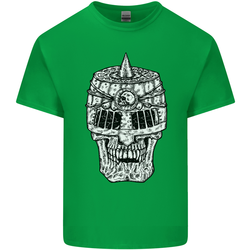 Skull Helmet Medieval  Fantasy Knight Kids T-Shirt Childrens Irish Green