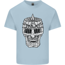 Skull Helmet Medieval  Fantasy Knight Kids T-Shirt Childrens Light Blue
