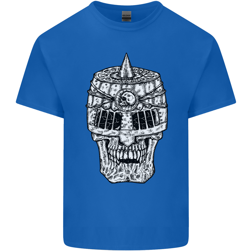 Skull Helmet Medieval  Fantasy Knight Kids T-Shirt Childrens Royal Blue