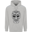 Skull Helmet Medieval  Fantasy Knight Mens 80% Cotton Hoodie Sports Grey