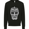 Skull Helmet Medieval  Fantasy Knight Mens Sweatshirt Jumper Black