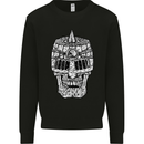 Skull Helmet Medieval  Fantasy Knight Mens Sweatshirt Jumper Black