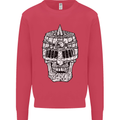 Skull Helmet Medieval  Fantasy Knight Mens Sweatshirt Jumper Heliconia