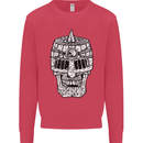Skull Helmet Medieval  Fantasy Knight Mens Sweatshirt Jumper Heliconia