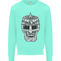 Skull Helmet Medieval  Fantasy Knight Mens Sweatshirt Jumper Peppermint