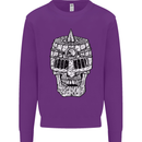 Skull Helmet Medieval  Fantasy Knight Mens Sweatshirt Jumper Purple