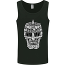 Skull Helmet Medieval  Fantasy Knight Mens Vest Tank Top Black