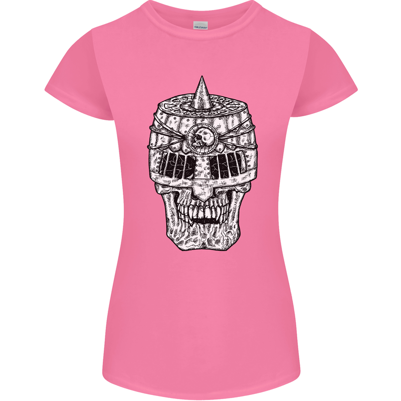 Skull Helmet Medieval  Fantasy Knight Womens Petite Cut T-Shirt Azalea