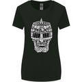 Skull Helmet Medieval  Fantasy Knight Womens Wider Cut T-Shirt Black