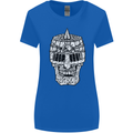 Skull Helmet Medieval  Fantasy Knight Womens Wider Cut T-Shirt Royal Blue