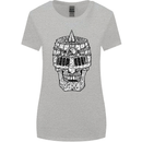 Skull Helmet Medieval  Fantasy Knight Womens Wider Cut T-Shirt Sports Grey