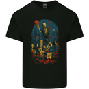 Skull Jumper Fantasy Basketball Player Mens Cotton T-Shirt Tee Top Black