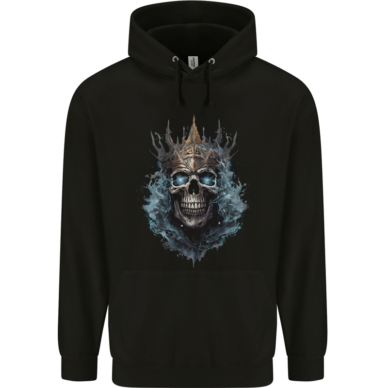 Skull King Childrens Kids Hoodie Black