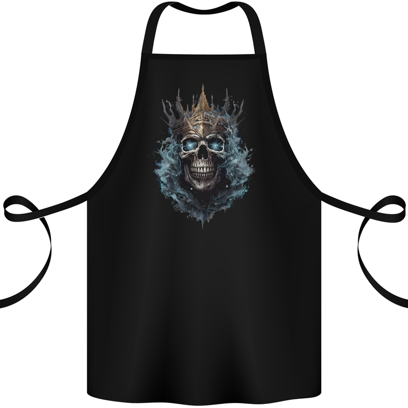 Skull King Cotton Apron 100% Organic Black