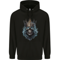 Skull King Mens 80% Cotton Hoodie Black