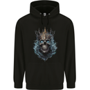 Skull King Mens 80% Cotton Hoodie Black