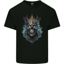 Skull King Mens Cotton T-Shirt Tee Top Black