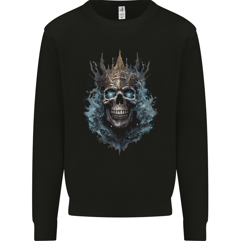 Skull King Mens Sweatshirt Jumper Black