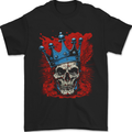 Skull King Mens T-Shirt 100% Cotton Black