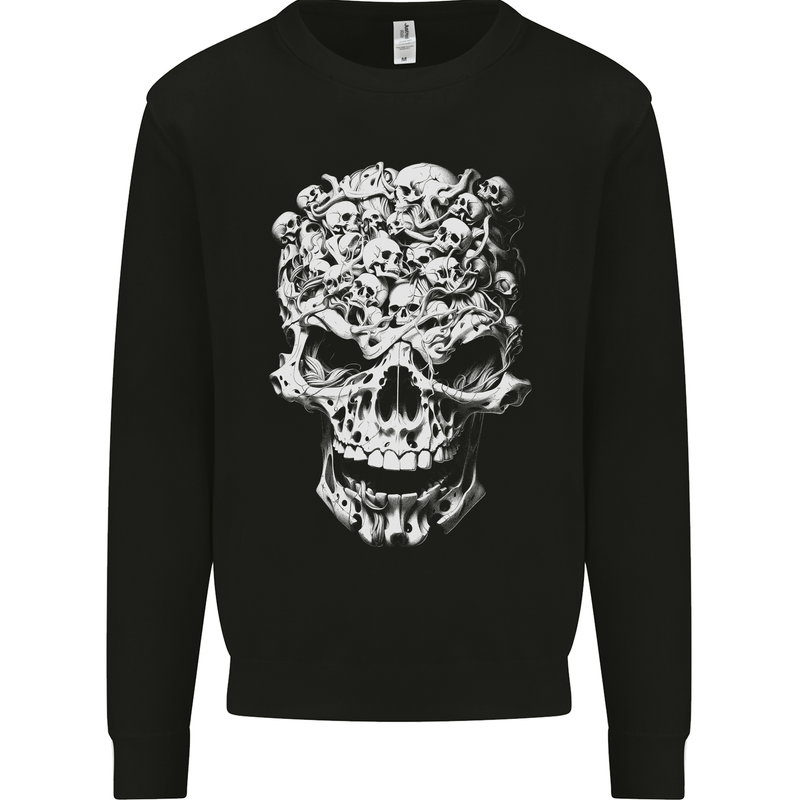 Skull Made of Skulls Heavy Metal Rock Music Mens Sweatshirt Jumper Black