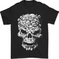 Skull Made of Skulls Heavy Metal Rock Music Mens T-Shirt 100% Cotton Black