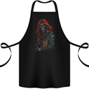 Skull Punk From Hell Grim Reaper Skull Cotton Apron 100% Organic Black
