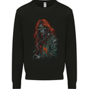 Skull Punk From Hell Grim Reaper Skull Mens Sweatshirt Jumper Black