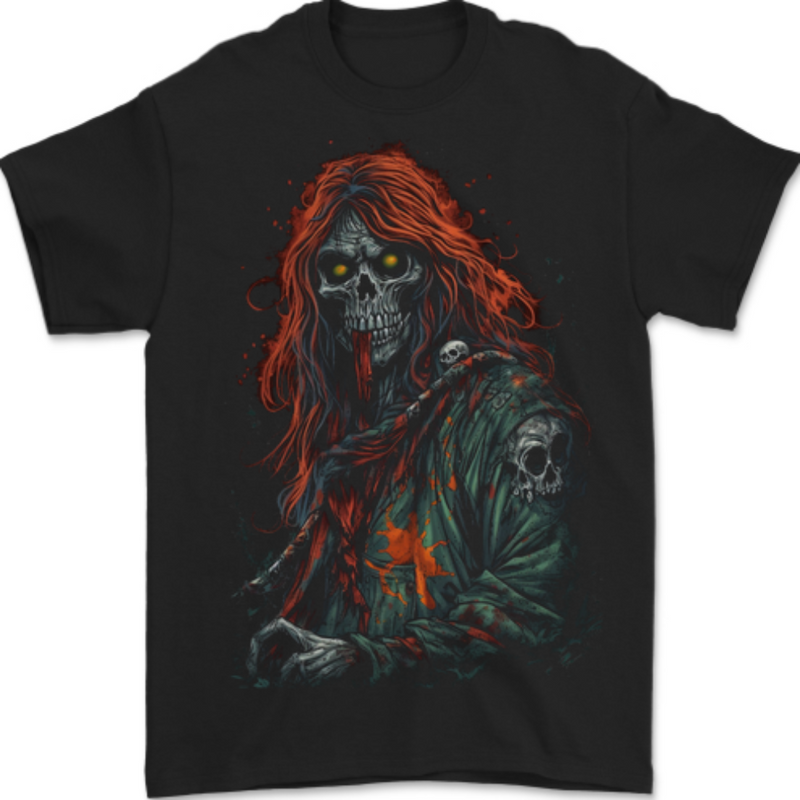 Skull Punk From Hell Grim Reaper Skull Mens T-Shirt 100% Cotton BLACK