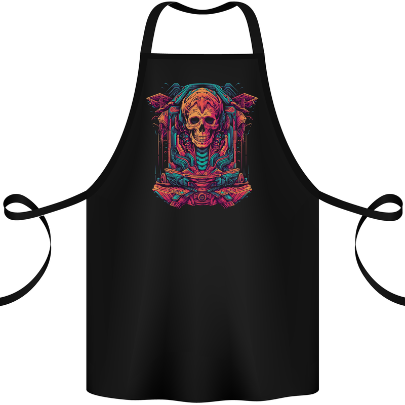 Skull Resurrection Cotton Apron 100% Organic Black