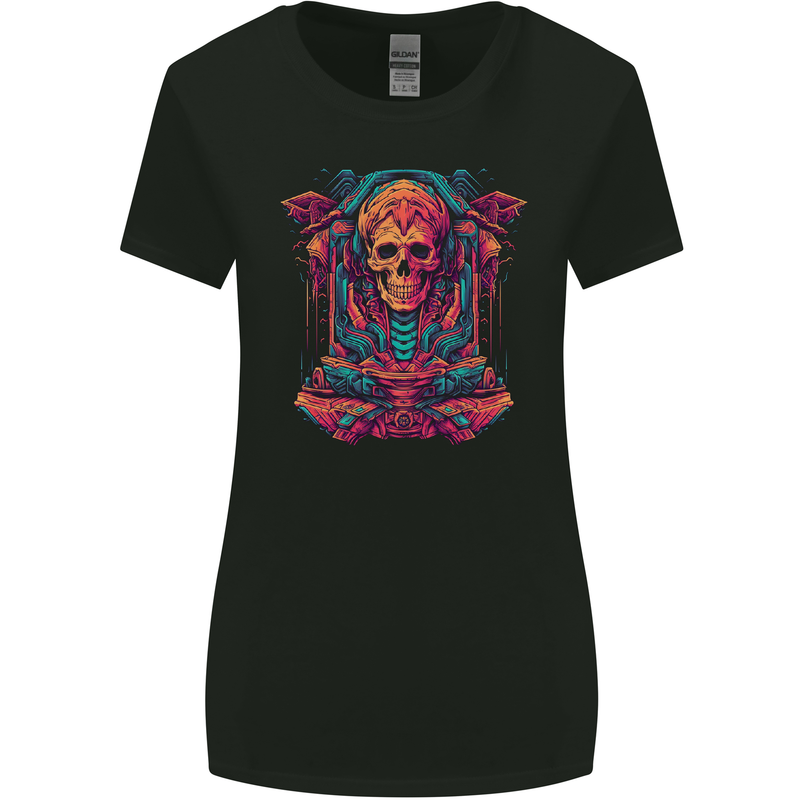 Skull Resurrection Womens Wider Cut T-Shirt Black
