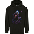 Skull Rocker Rock n Roll Heavy Metal Electric Guitar Childrens Kids Hoodie Black