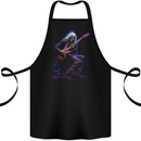 Skull Rocker Rock n Roll Heavy Metal Electric Guitar Cotton Apron 100% Organic Black