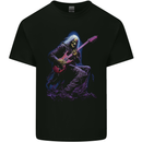Skull Rocker Rock n Roll Heavy Metal Electric Guitar Kids T-Shirt Childrens Black