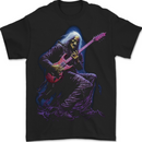 Skull Rocker Rock n Roll Heavy Metal Electric Guitar Mens T-Shirt 100% Cotton BLACK