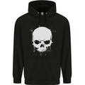 Skull Splatter Childrens Kids Hoodie Black