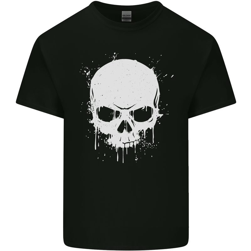 Skull Splatter Kids T-Shirt Childrens Black