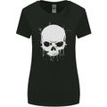Skull Splatter Womens Wider Cut T-Shirt Black
