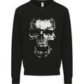 Skull White Mens Sweatshirt Jumper Black