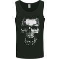 Skull White Mens Vest Tank Top Black