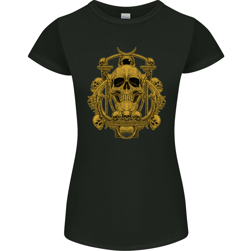 Skull of the Ages Womens Petite Cut T-Shirt Black