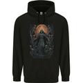 Skulls of Hell Grim Reaper Mens 80% Cotton Hoodie Black