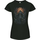 Skulls of Hell Grim Reaper Womens Petite Cut T-Shirt Black