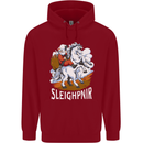 Sleighpnir Funny Viking Christmas Xmas Sleipnir Childrens Kids Hoodie Red